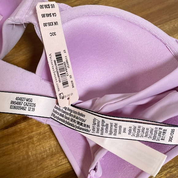 Victoria’s Secret The T-Shirt Lightly Lined Demi Bra | 30C | Orchid Bouquet 07HX - Picture 13 of 13